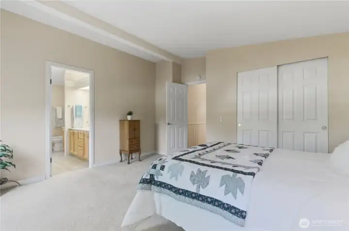 On the right side of this photo there is a Large Primary Closet.