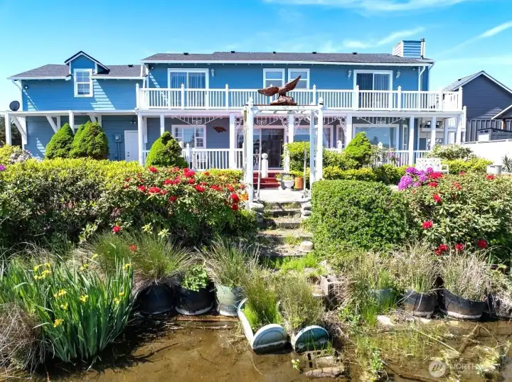 Large upper and lower decks compliment the well-designed exterior.