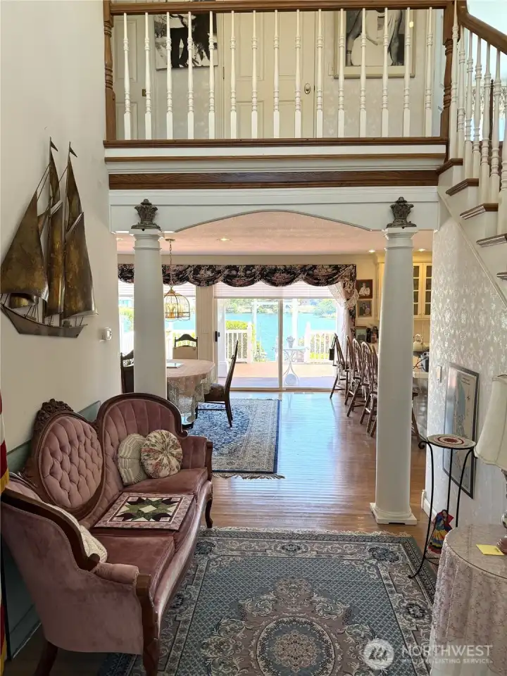 Front foyer with a lake view.