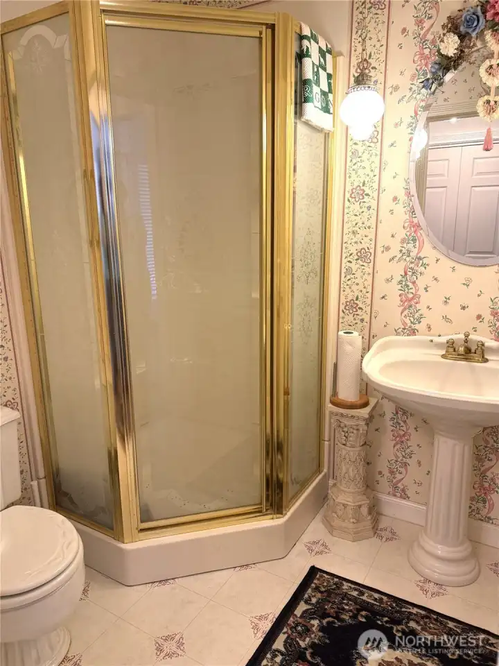 3/4 bath just off the study.