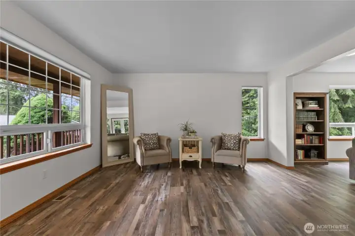 Family room opens to the living room