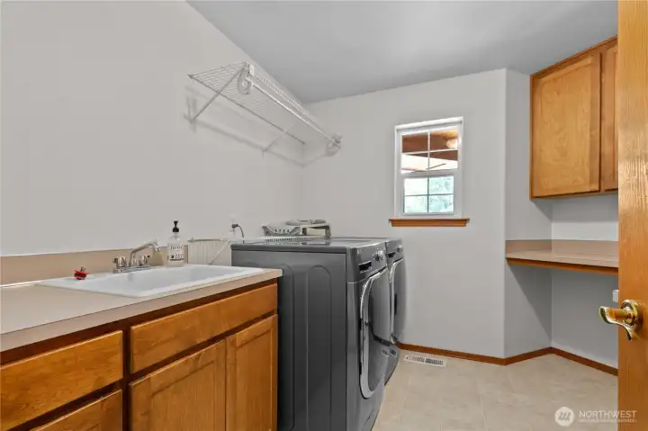 Spacious utility room (washer and dryer not included)