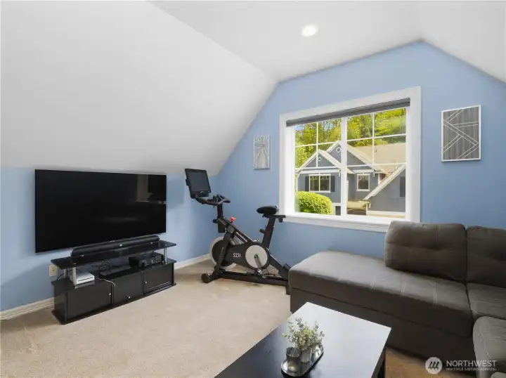 Generously sized bonus room provides the perfect setting for movie nights, gaming, hobbies, or a private fitness studio.