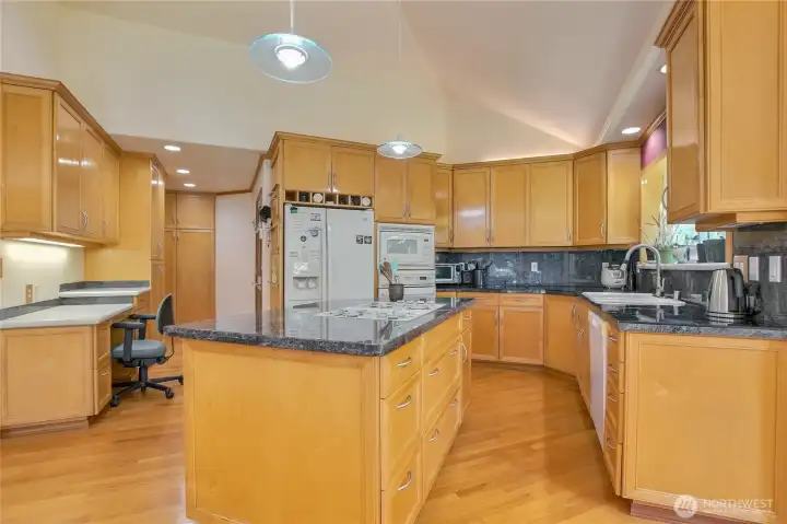 Maple cabinets and Granite countertops Maple cabinets and Granite countertops