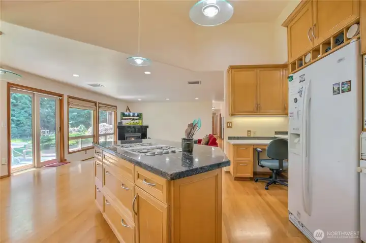 Kitchen open to family room Kitchen open to family room
