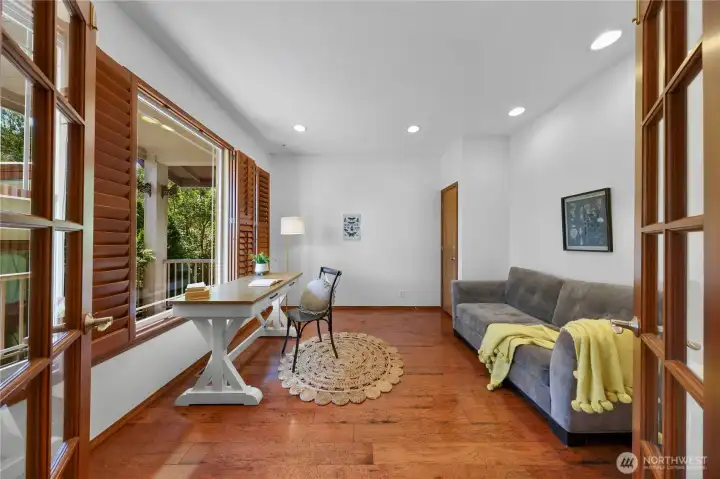 Main-floor office w/ French doors