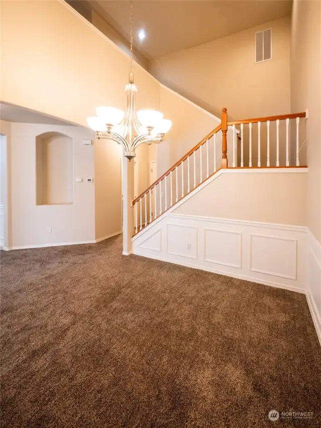 Staircase, and a convenient nook for showcasing special treasures!