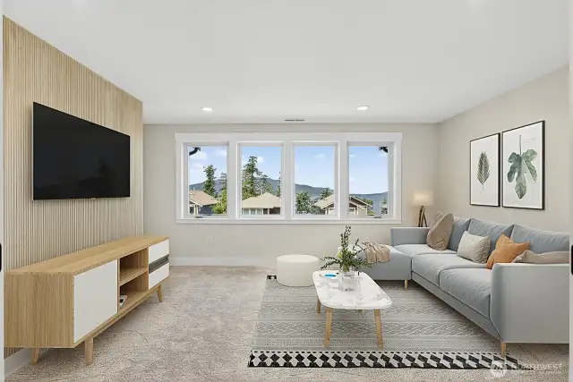 2nd level family room -   virtually staged