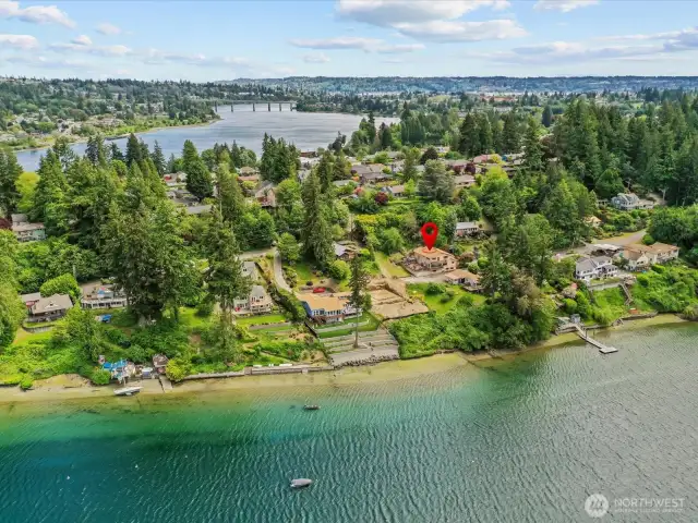 Great Sweeping Water Views from this Home.      Capture an abundance of Western Sunsets.
