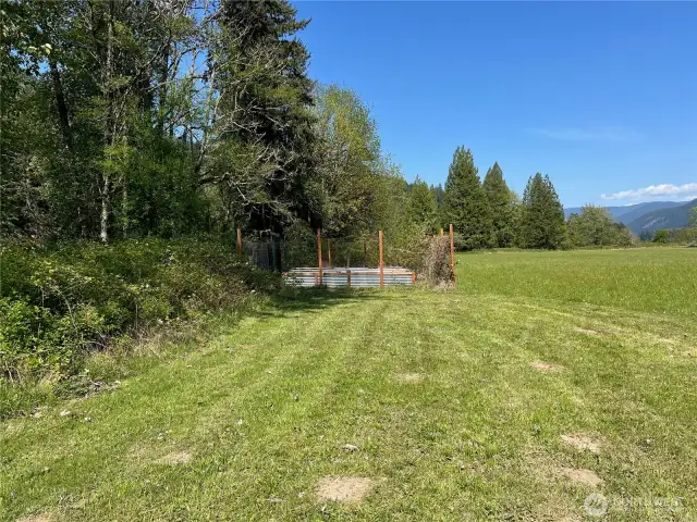 Fenced garden area