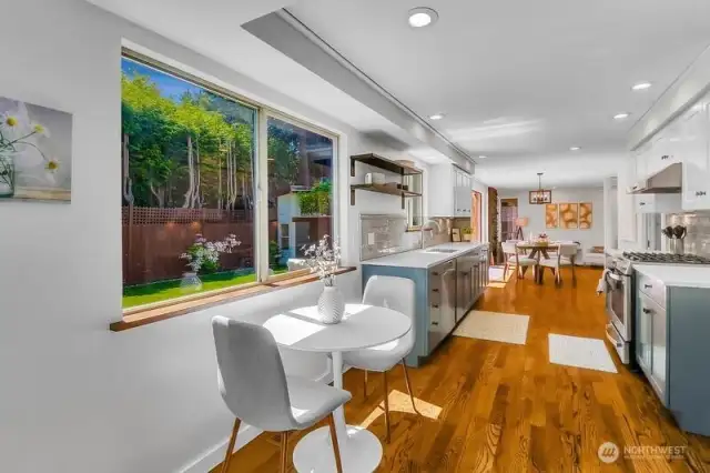 View looking back towards dining area and living room.