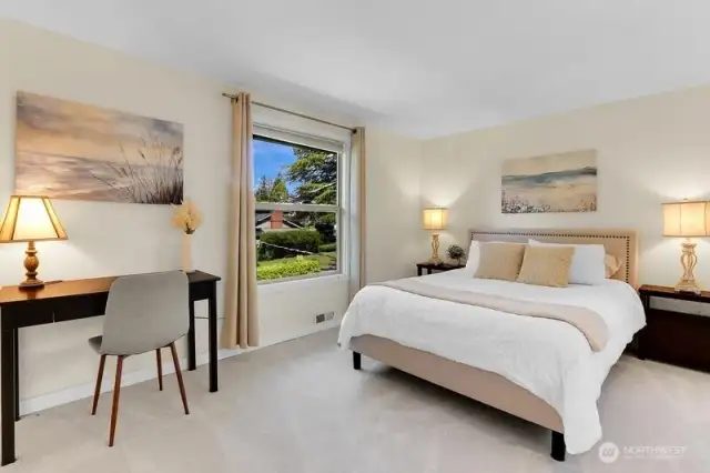 Third Bedroom, which easily has room for a desk, and shows off the large bedrooms through out the whole home!