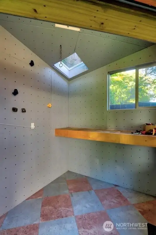 Climbing Gym interior with a skylight!