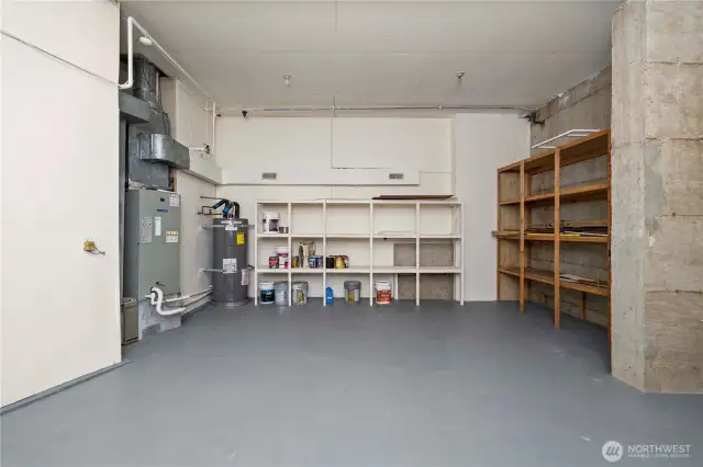 Extra storage space in the utility room