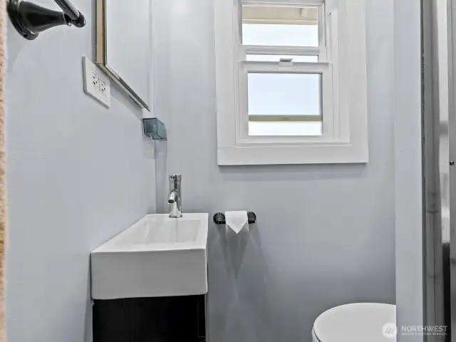 Conveniently located bathroom for residents and guests.