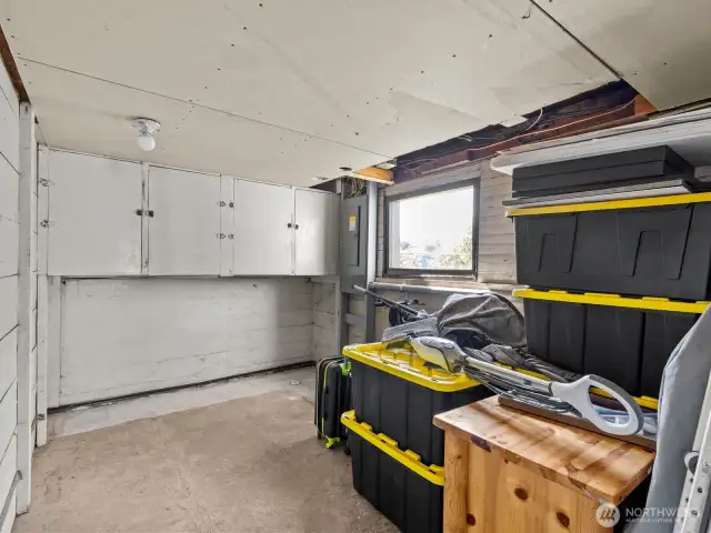 Finish it off for additional living space or just use it as additional storage space.