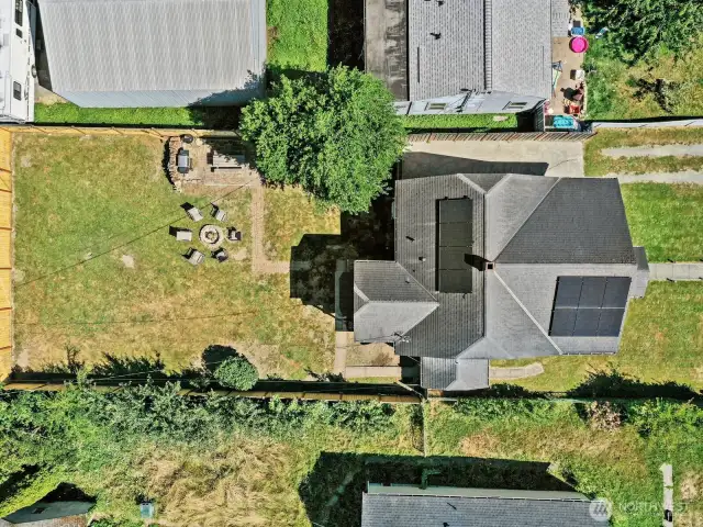 Sun-drenched lot is perfect for the solar panels.
