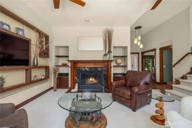Living room fireplace