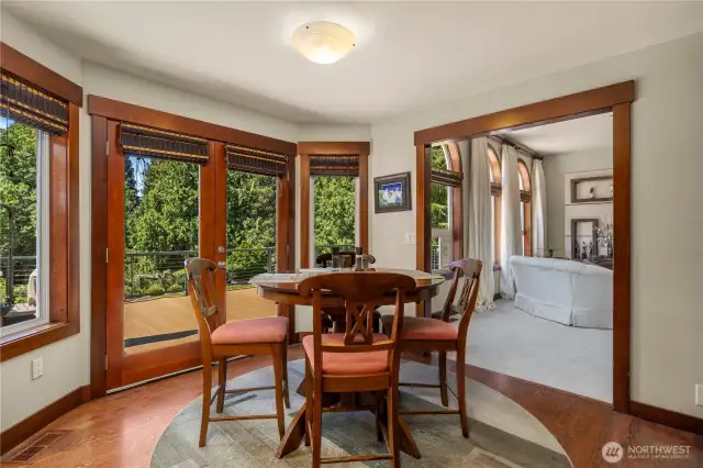 Eat in area with doors to back deck