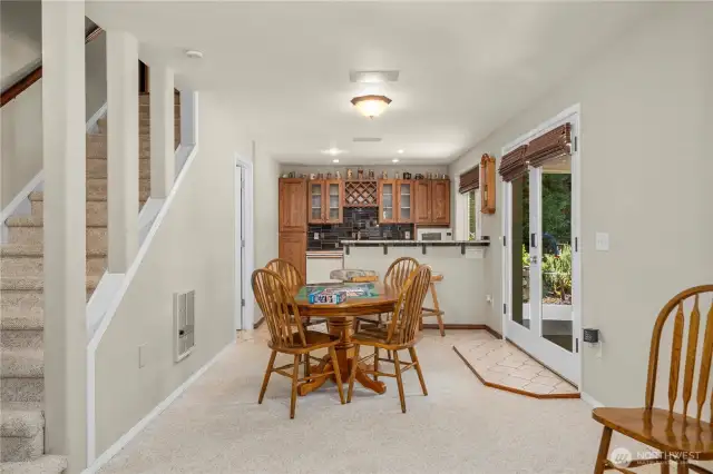 Lower level dining area