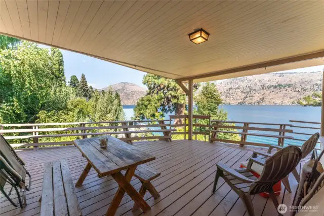 Covered Patio with a View