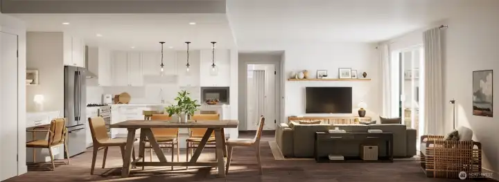 Photos, renderings, artist illustrations and plans may represent the community, amenities, or units. Actual features may vary.