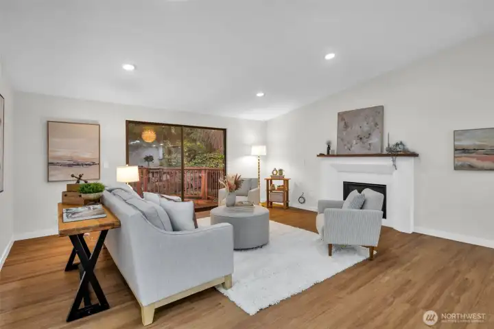 Waterproof luxury vinal flooring throughout the home.