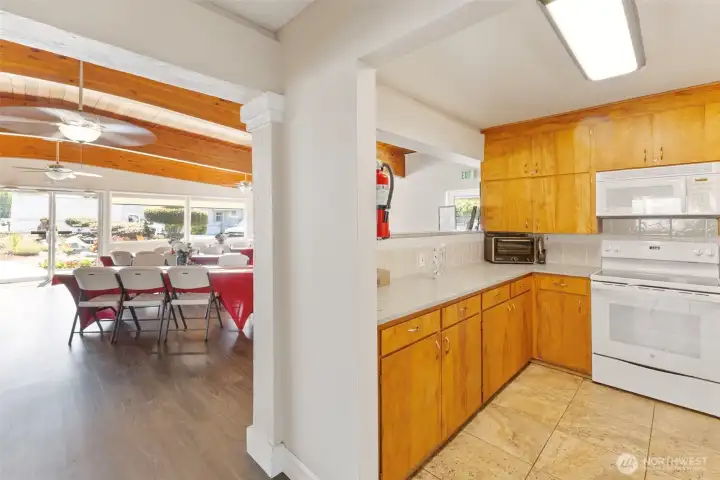 A view inside the clubhouse.