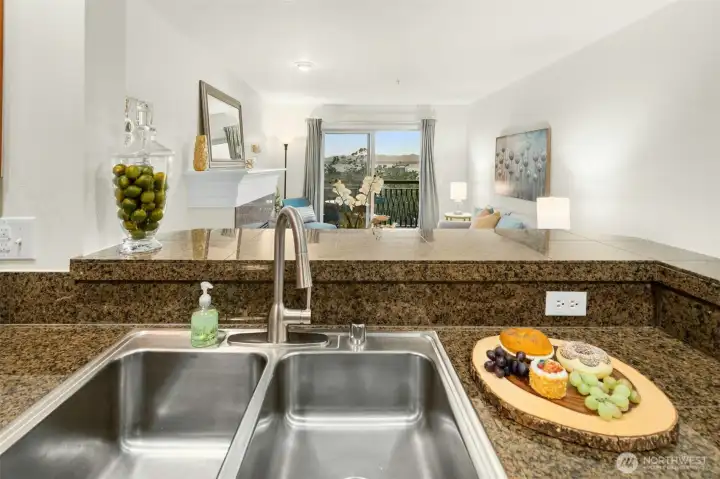 Cooking with views of Elliot Bay and Puget Sound