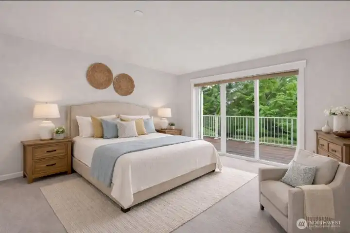 Virtually Staged Primary Bedroom