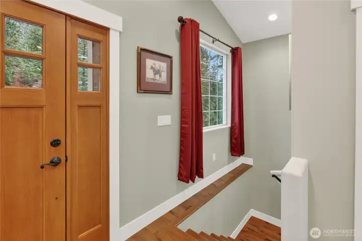 Stairs to finished basement.