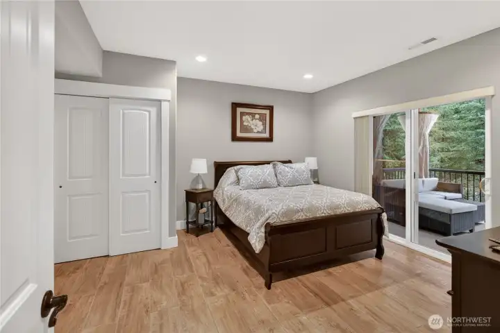 Guest bedroom with porch access.
