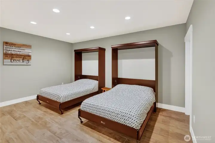 Two full built-in Murphy beds.