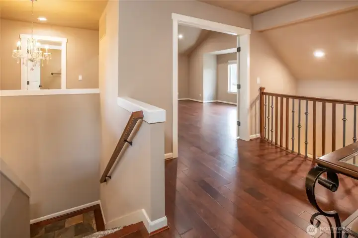 Open loft space overlooking foyer