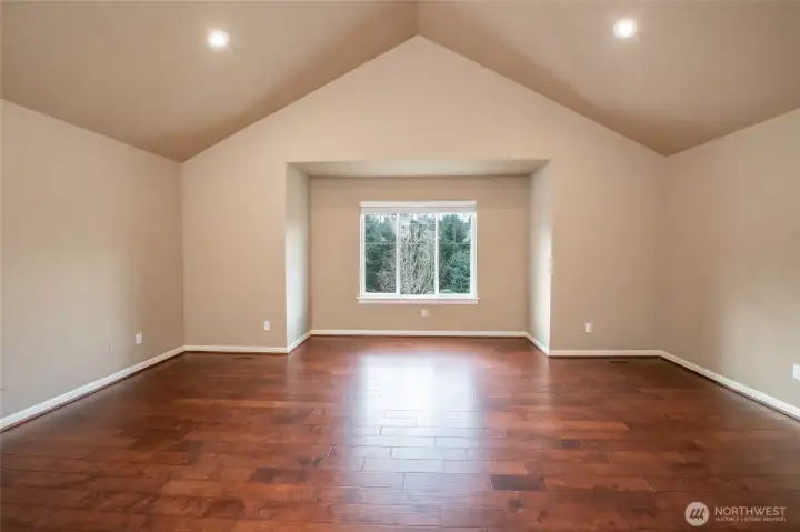 Large vaulted ceilinged bonus room