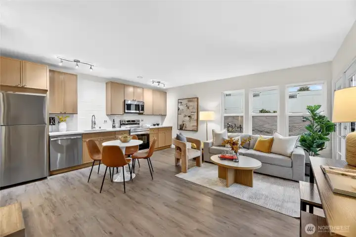 Bright, fresh and private.  Great corner unit on the 3rd floor!