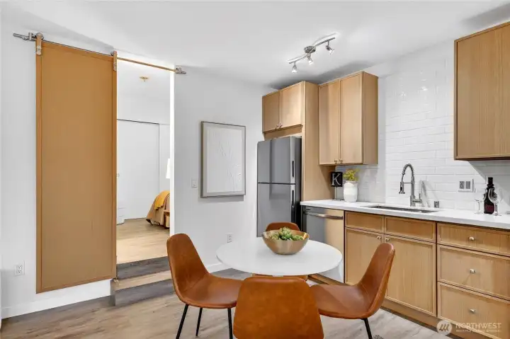 Barn door to the bedroom!