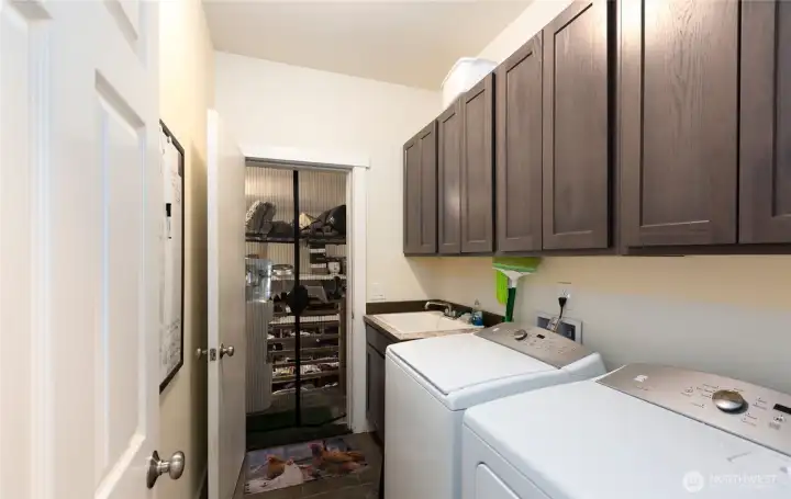 Utility room and garage access