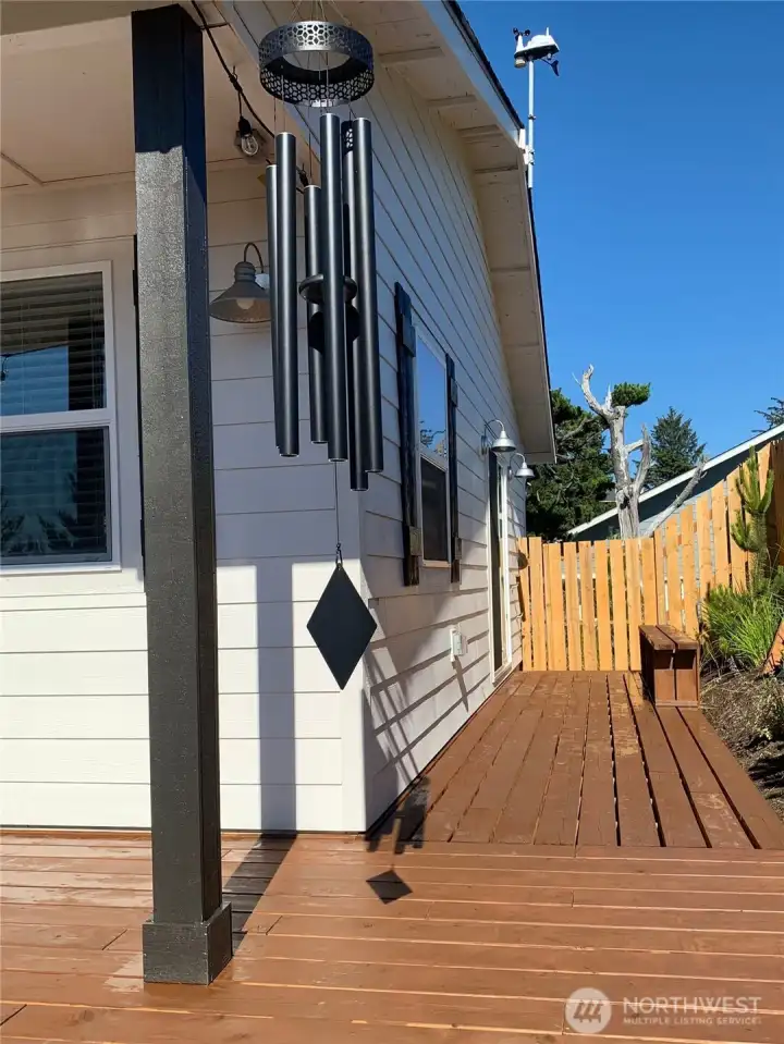 Side deck on the south side of the home.