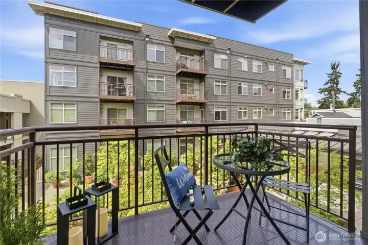 Private deck with a lovely view of the Tavona courtyard