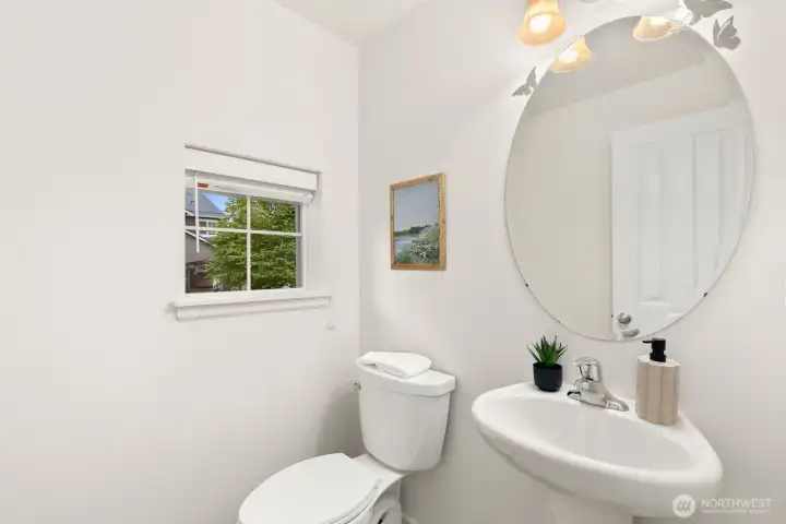 Powder room on main level