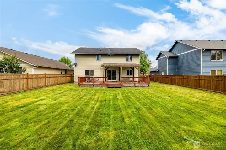 Large Fenced Backyark