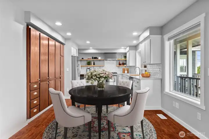 Virtually staged Kitchen area Virtually staged Kitchen area