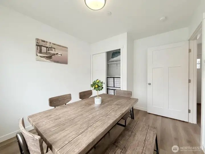 Dining room transforms into a bedroom