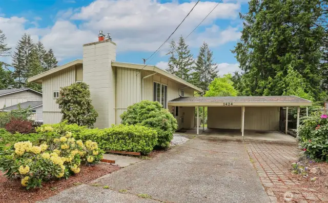 Midcentury classic split level with plenty of parking.