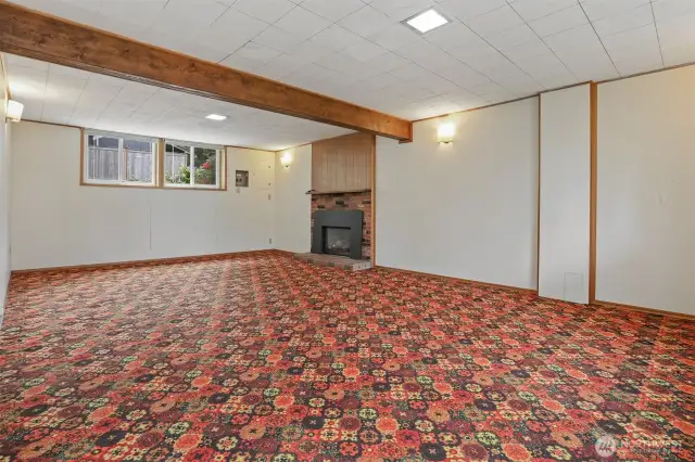 Rec room in lower level