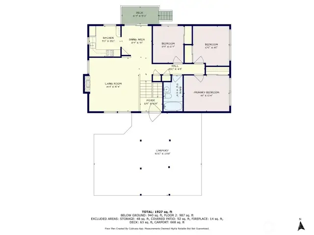 Main level floorplan.