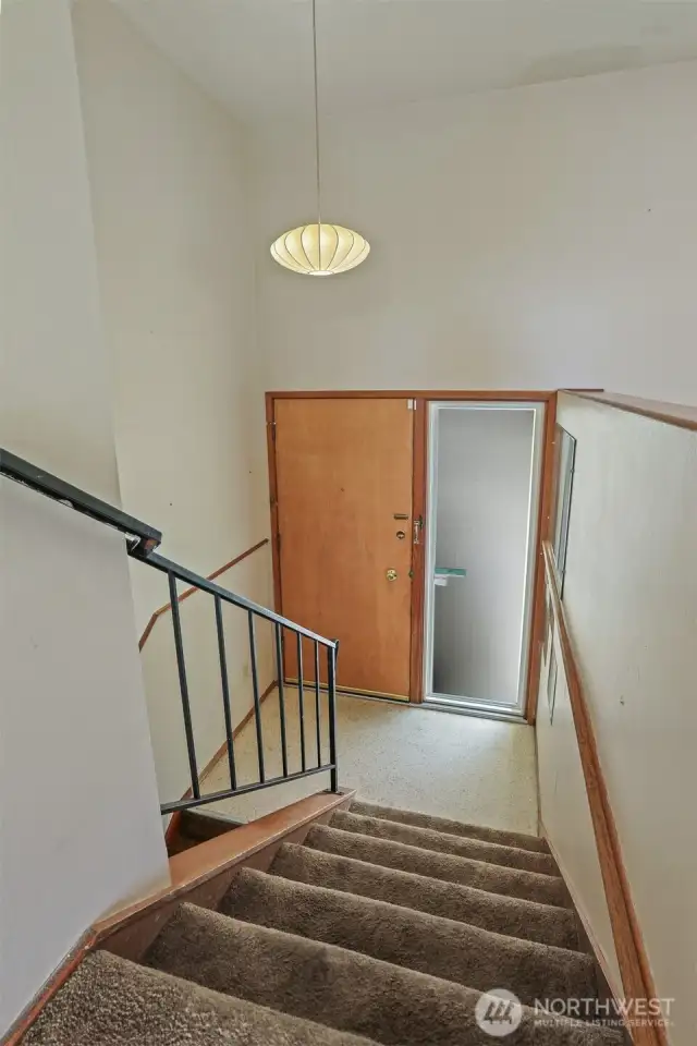Classic split entry with original light.