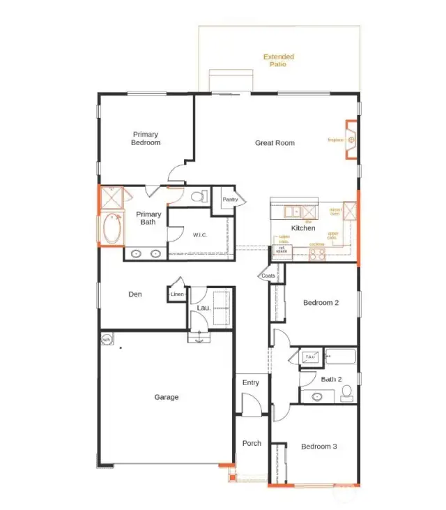 Floor plan w/ options