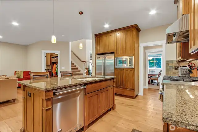 Gourmet kitchen with granite counter top.